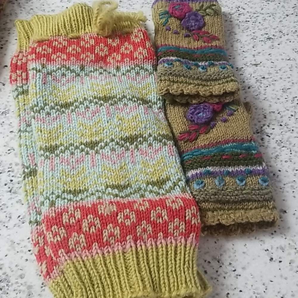 Hand warmers/ leg warmers set from Sundance